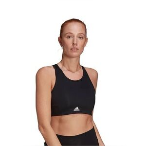 Adidas Aeroready Designed 2 Move Stripes Sports Bra. Size L